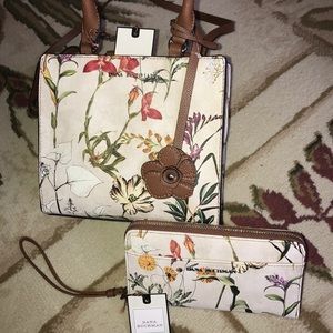 Dana Buchman floral purse and wallet